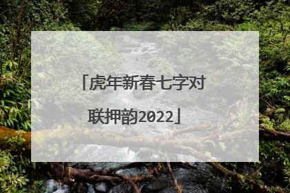 虎年新春七字对联押韵2022