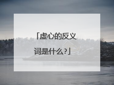 虚心的反义词是什么?