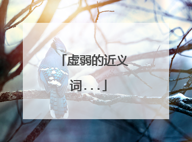 虚弱的近义词...