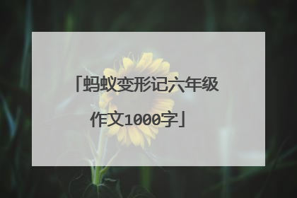 蚂蚁变形记六年级作文1000字