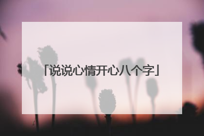 说说心情开心八个字