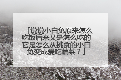 说说小白兔原来怎么吃饭后来又是怎么吃的它是怎么从挑食的小白兔变成爱吃蔬菜？