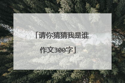 请你猜猜我是谁作文300字