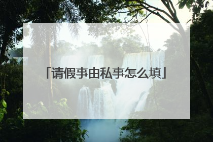 请假事由私事怎么填
