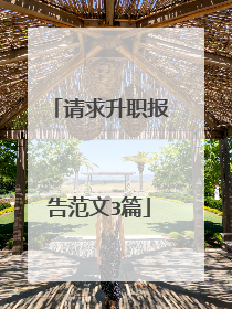 请求升职报告范文3篇