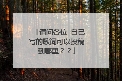 请问各位 自己写的歌词可以投稿到哪里？？