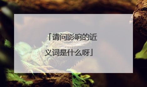 请问影响的近义词是什么呀
