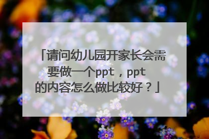 请问幼儿园开家长会需要做一个ppt，ppt的内容怎么做比较好？