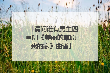 请问谁有男生四重唱《美丽的草原我的家》曲谱