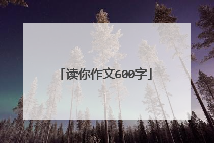 读你作文600字