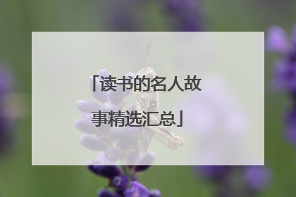 读书的名人故事精选汇总