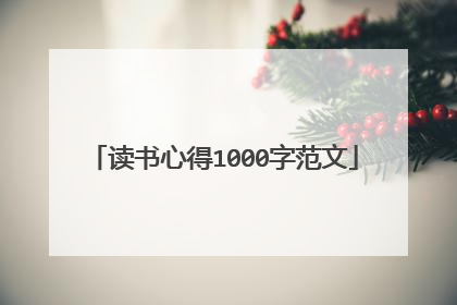 读书心得1000字范文