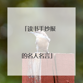 读书手抄报的名人名言