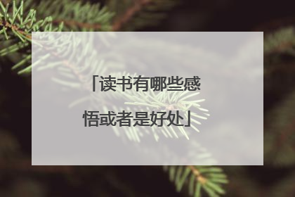 读书有哪些感悟或者是好处