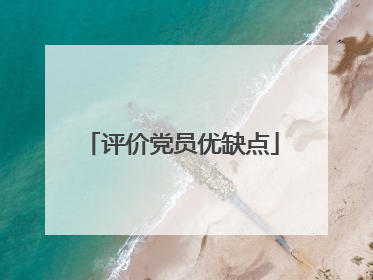 评价党员优缺点