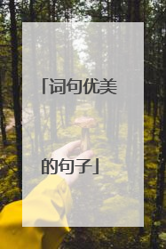 词句优美的句子