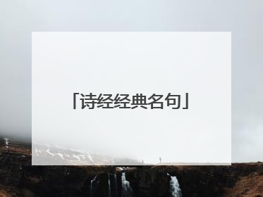 诗经经典名句