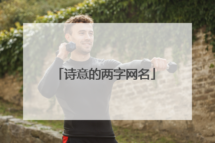 诗意的两字网名