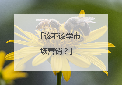 该不该学市场营销？