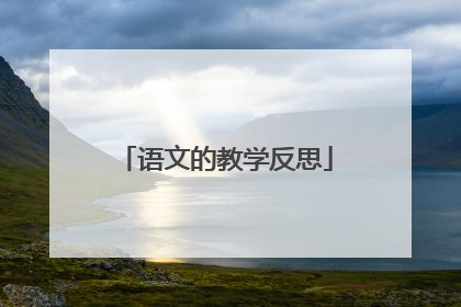 语文的教学反思
