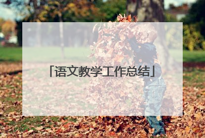 语文教学工作总结