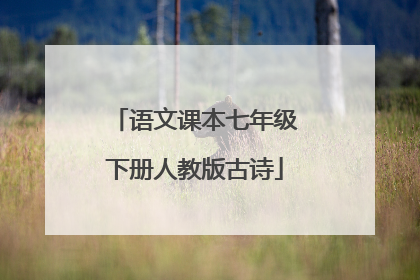语文课本七年级下册人教版古诗