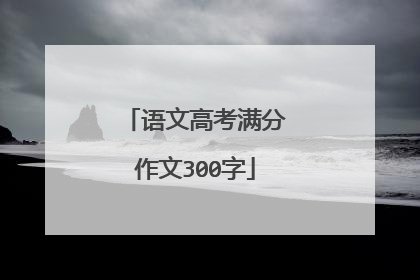 语文高考满分作文300字