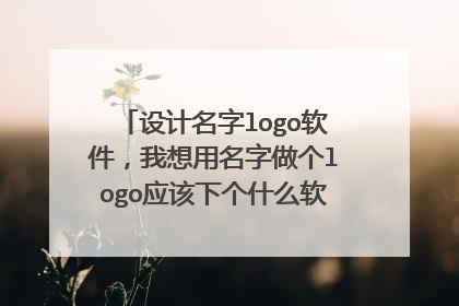 设计名字logo软件，我想用名字做个logo应该下个什么软件可以自己制