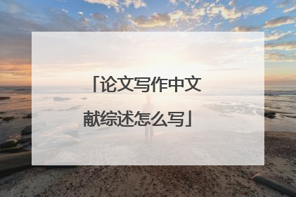 论文写作中文献综述怎么写