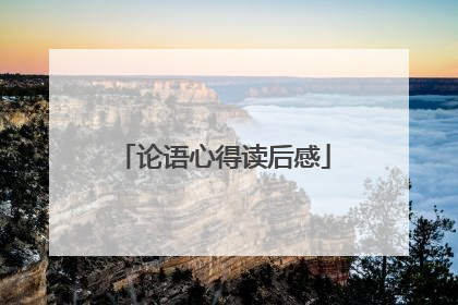 论语心得读后感