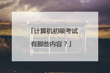 计算机初级考试有那些内容？