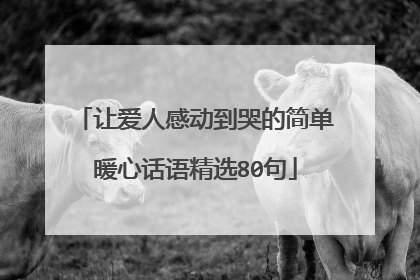 让爱人感动到哭的简单暖心话语精选80句