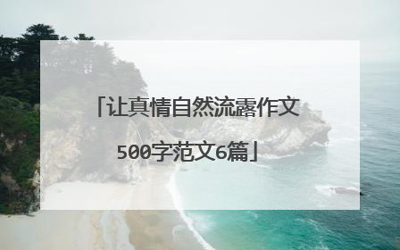 让真情自然流露作文500字范文6篇