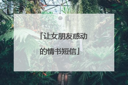 让女朋友感动的情书短信