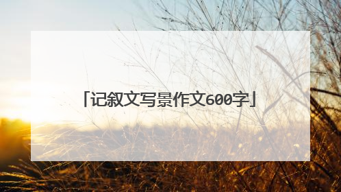 记叙文写景作文600字