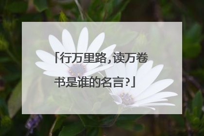 行万里路,读万卷书是谁的名言?