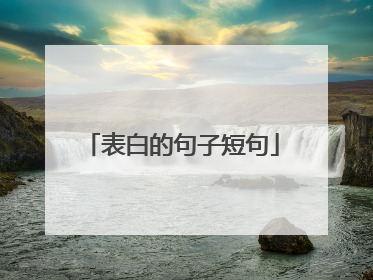 表白的句子短句