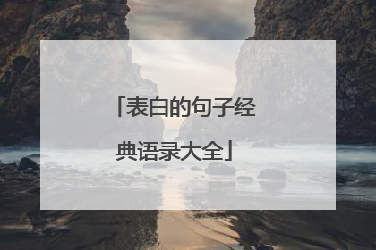表白的句子经典语录大全