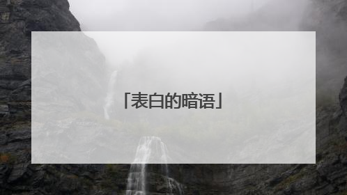 表白的暗语