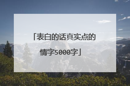 表白的话真实点的情字5000字