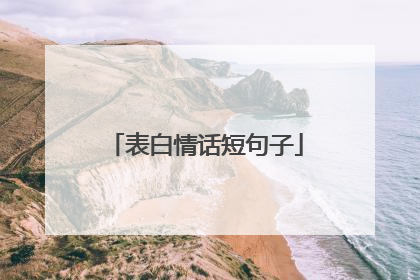 表白情话短句子