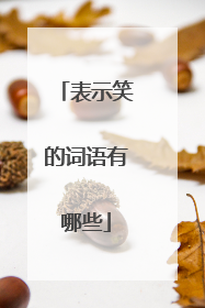 表示笑的词语有哪些