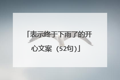 表示终于下雨了的开心文案 (52句)