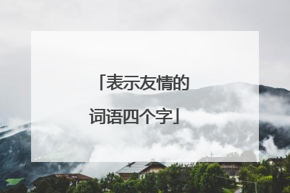 表示友情的词语四个字