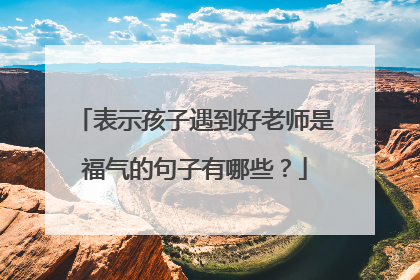 表示孩子遇到好老师是福气的句子有哪些？