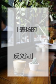 表扬的反义词