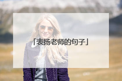 表扬老师的句子