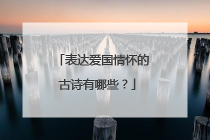 表达爱国情怀的古诗有哪些？