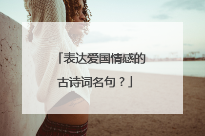 表达爱国情感的古诗词名句？