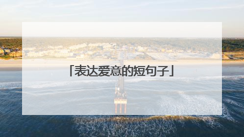 表达爱意的短句子